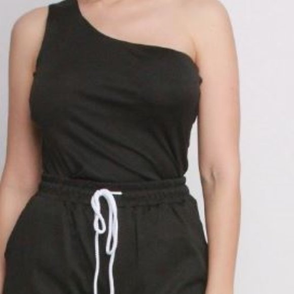Pants - 💥Cute One Sleve Top and Jogger Pants Set
